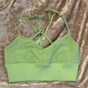 ALO Yoga Green Seamless Sports Bra